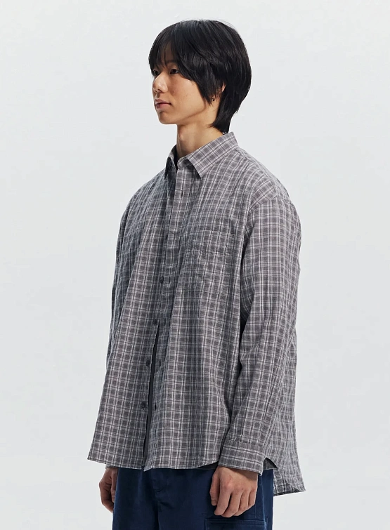 Рубашка FrizmWORKS Seersucker Checked Gray