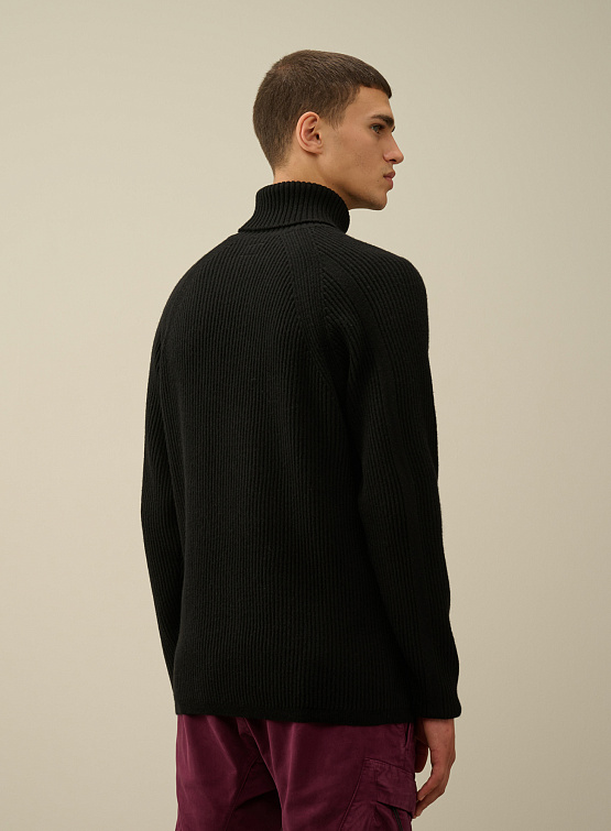 Свитер C.P. Company Lambswool GRS Roll Neck Full Knit Black