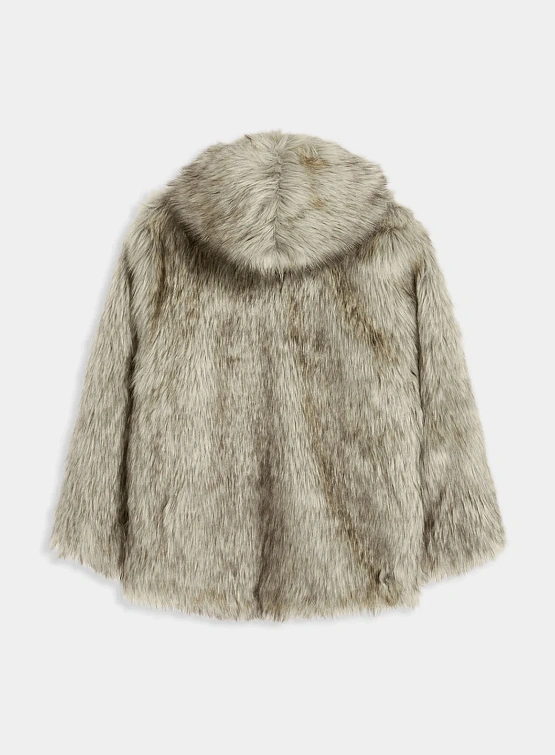 Женская шуба OPEN YY Reversible Faux Fur Beige