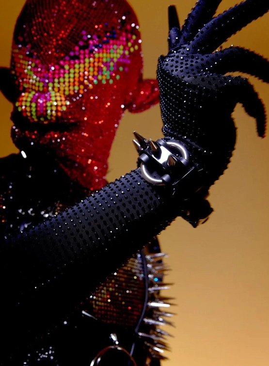 Браслет INNERRAUM Object B01 1 Ring Shiny Spike Black