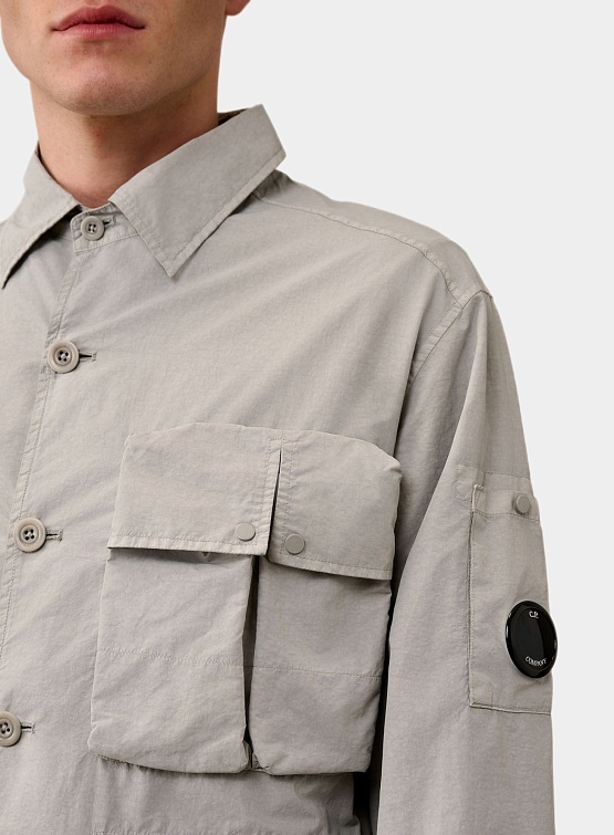 Рубашка C.P. Company Nylon Utility Overshirt Drizzle Grey