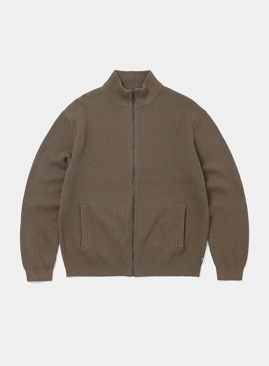 Кардиган thisisneverthat Washed Full Zip Cardigan Grey