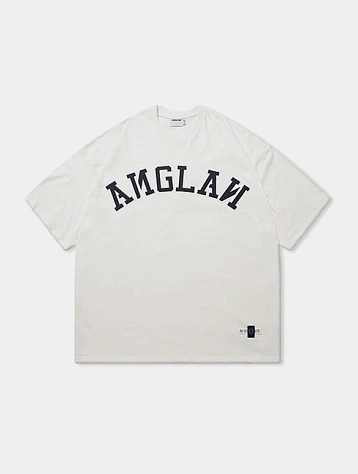 Футболка ANGLAN Applique Logo Half Tee White