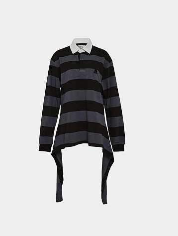 Женское поло OPEN YY Stripe Trim Rugby Grey