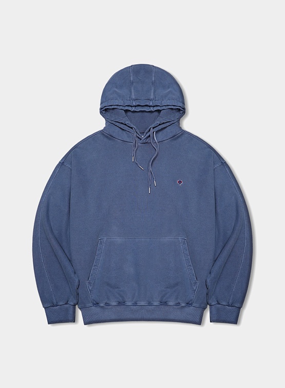 Худи ANGLAN Pigment Wappen Double Hoodie Navy