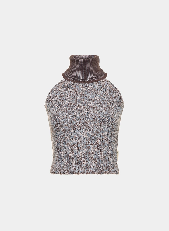 Женский топ Andersson Bell Fluffy Sleeveless Knit Brown