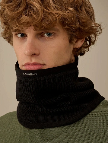 Шарф-снуд C.P. Company Extrafine Merino Wool Black