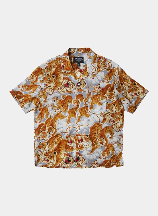 Рубашка FrizmWORKS Tiger Hawaiian Half Shirt Gray