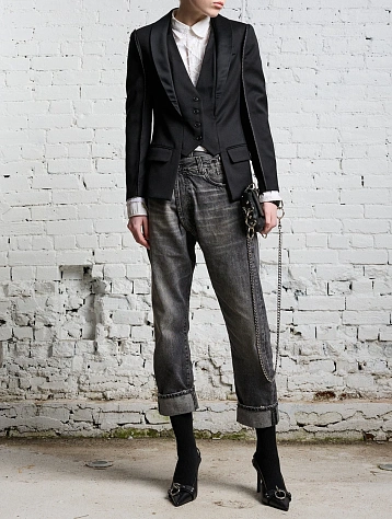 Женские джинсы R13 Cross Over Jean Leyton Black