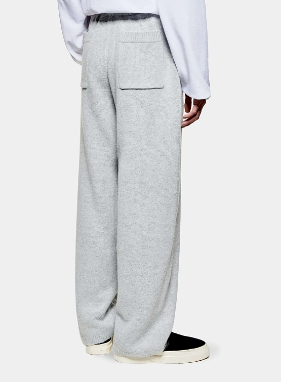 Брюки MKI MIYUKI ZOKU Mohair Blend Knit Wide Light Grey