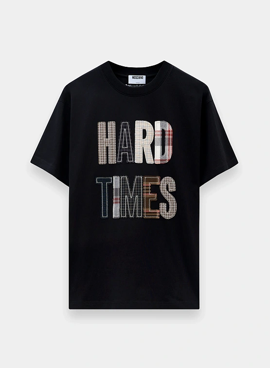 Женская футболка MOSCHINO Hard Times Black