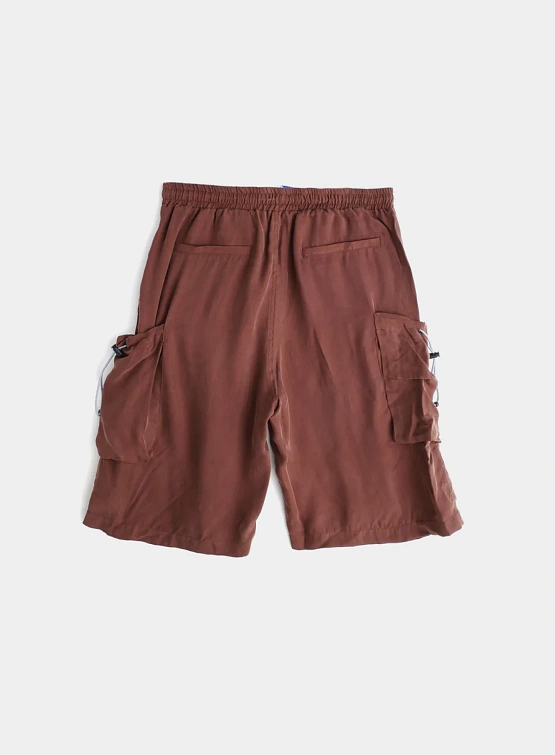 Шорты Jungles Jungles Cupro Oversized Pocket Shorts Brown