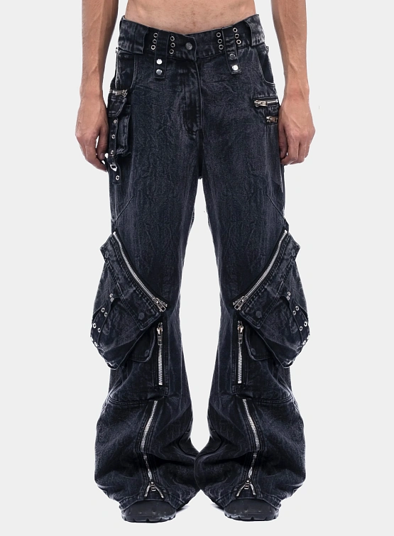 Джинсы NO/FAITH STUDIOS Cargo Denim Black