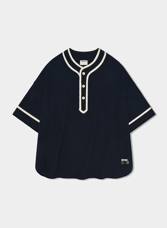 Футболка Джерси ANGLAN Baseball Half Open Jersey Navy