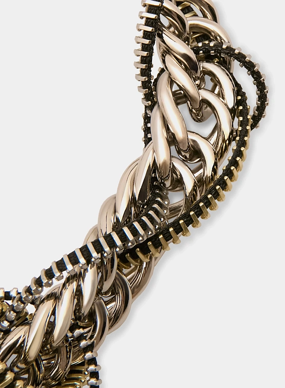 Ожерелье Jean Paul Gaultier Zippers Silver/Black/Gold