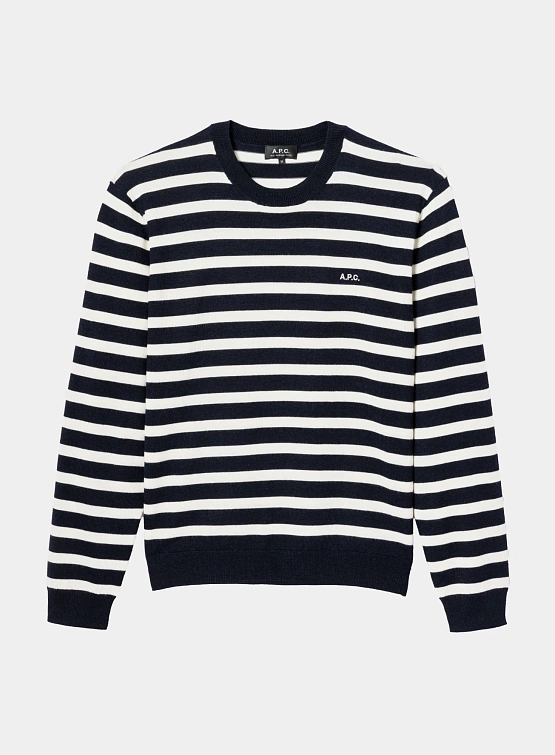 Джемпер A.P.C. Matthias Jumper Dark Navy/Ecru