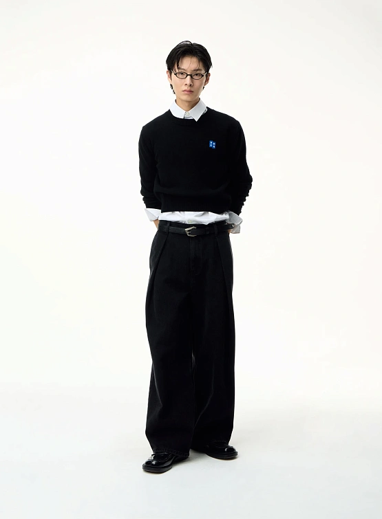 Джинсы ADERERROR Sig; SV Tag Jeans 02 Black