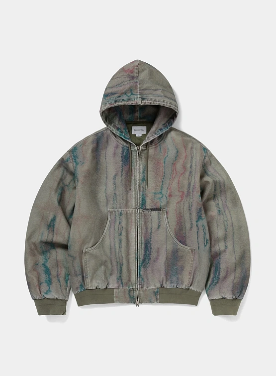 Бомбер thisisneverthat Blurred Jacket Olive