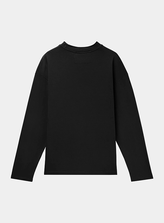 Лонгслив C.P. Company 20/1 Jersey Boxy Logo Black