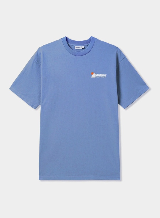 Футболка Butter Goods Equipment Pigment Dye Tee Cornflower