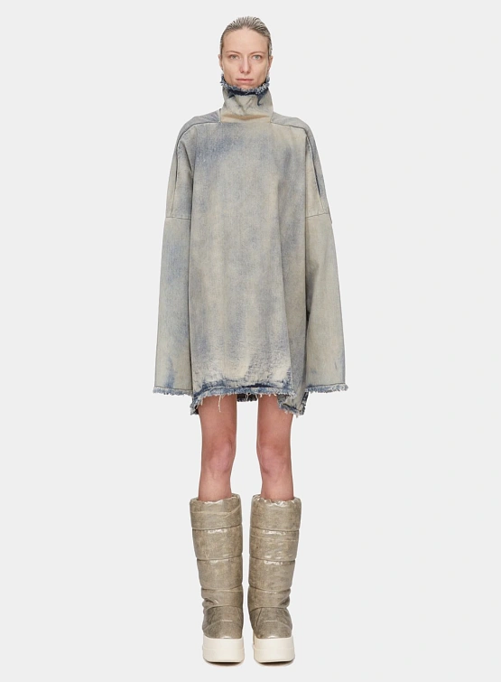 Женский лонгслив RICK OWENS DRKSHDW Jumbo Tabard Mineral Pearl