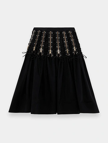Женская юбка UNDERCOVER Zip & Lace-Up Midi Black
