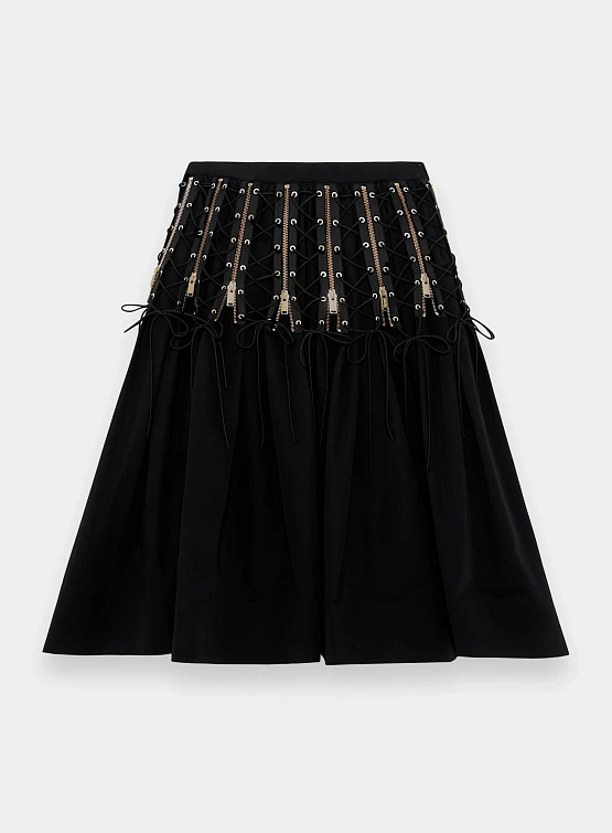Женская юбка UNDERCOVER Zip & Lace-Up Midi Black