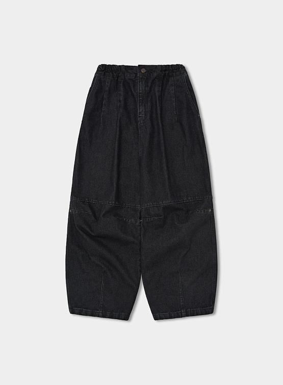 Джинсы ANGLAN Lazy Dart Denim Balloon Pants Black