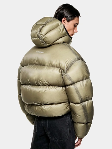 Пуховик MKI MIYUKI ZOKU Translucent Hooded Bubble Sage