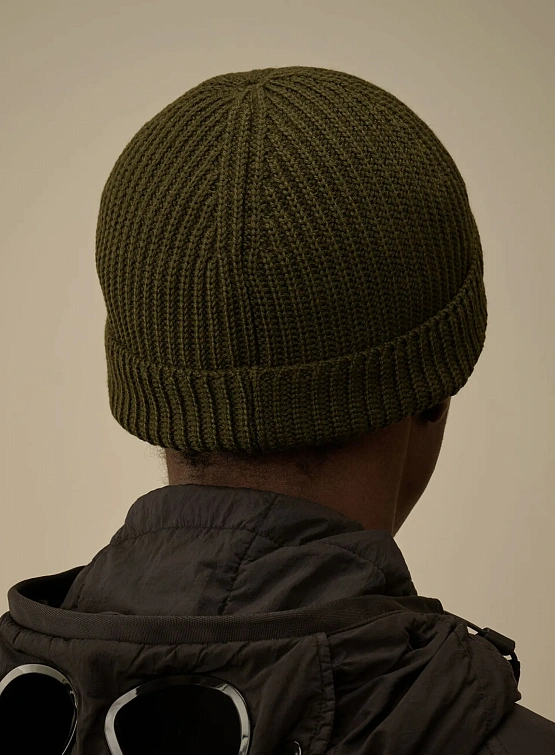 Шапка C.P. Company Extrafine Merino Fisherman Ivy Green