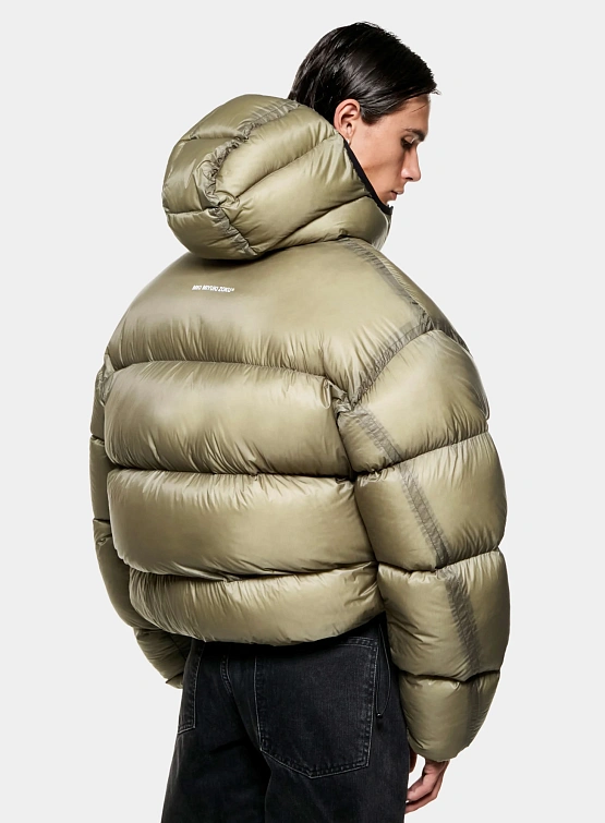 Пуховик MKI MIYUKI ZOKU Translucent Hooded Bubble Sage