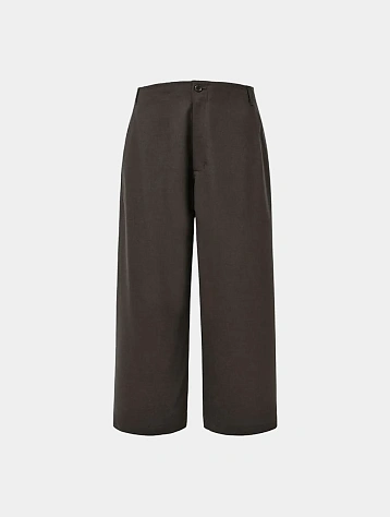 Брюки AMOMENTO Wool Wide Pants Dark Brown