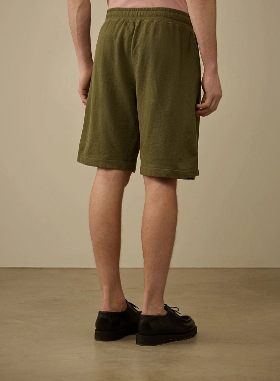 Шорты C.P. Company Malfilè Fleece Lens Thyme Green