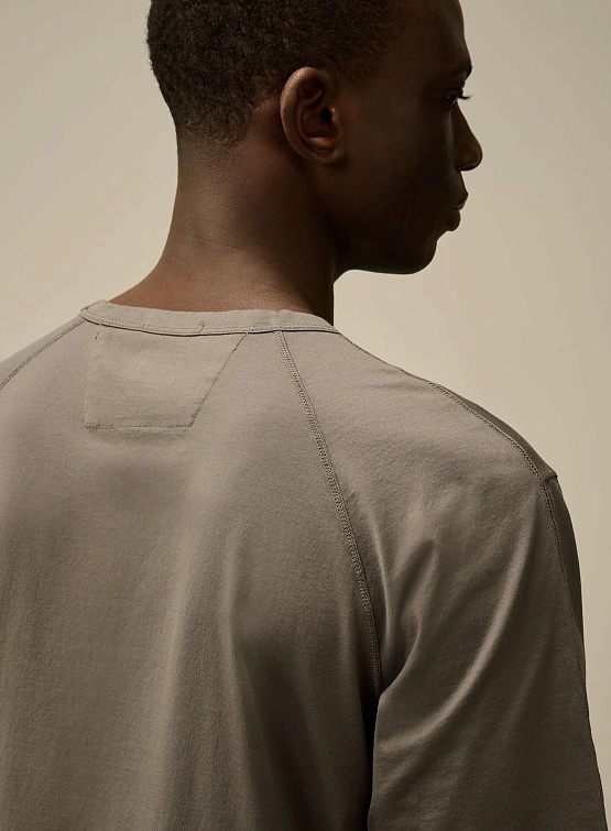 Футболка C.P. Company 70/2 Mercerized Jersey Smoked Pearl