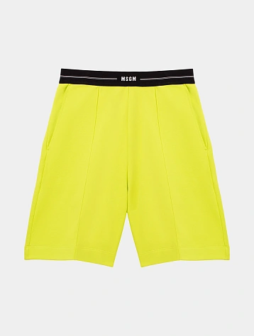 Шорты MSGM Elastic Micrologo Lime Green