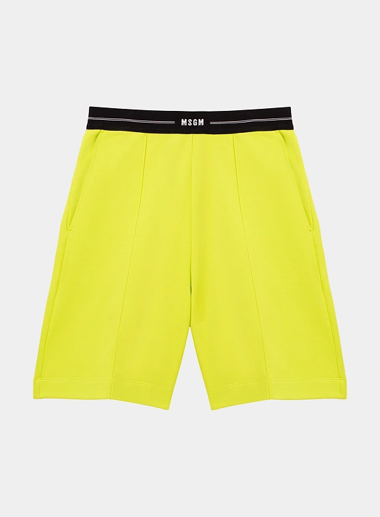 Шорты MSGM Elastic Micrologo Lime Green