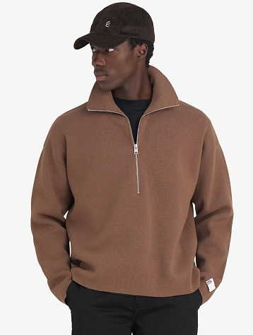 Халф-зип Études Milano Brown