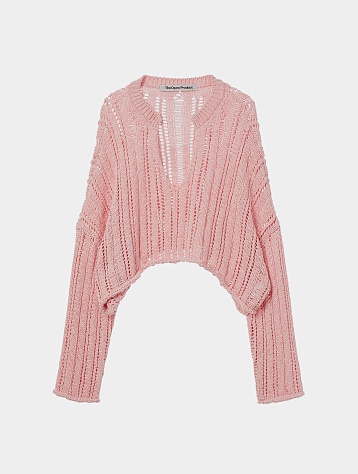 Женский свитер TheOpen Product V-Neck Open Sweater Pink