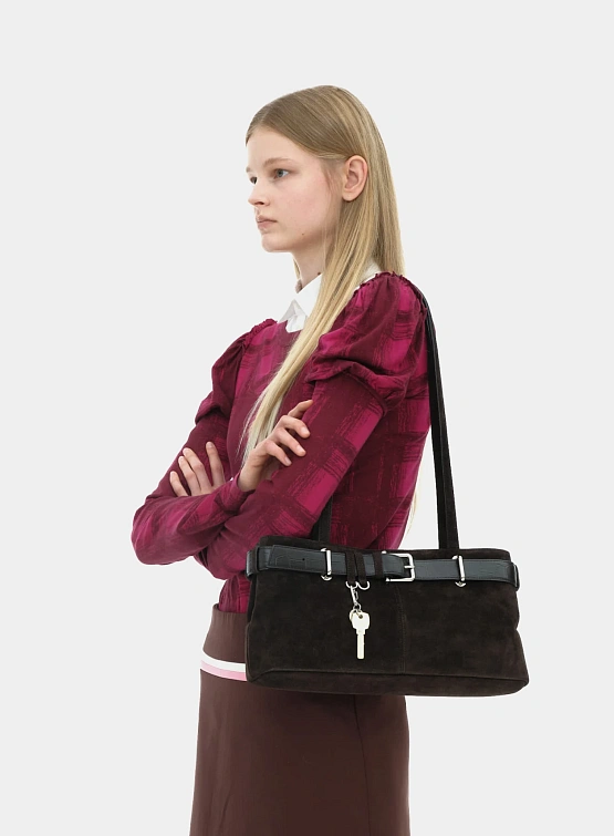 Сумка OSOI Shoulder Brocle Suede Mocha Combi