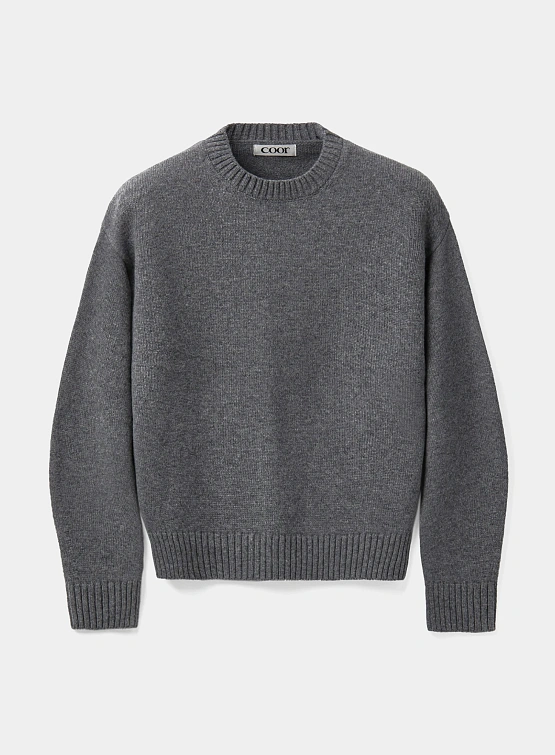 Свитер COOR Wool Cropped Crewneck Melange Grey