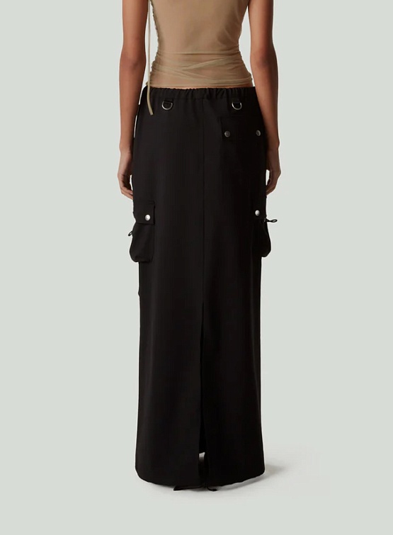 Женская юбка Coperni Tailored Cargo Maxi Skirt Black/Lilac