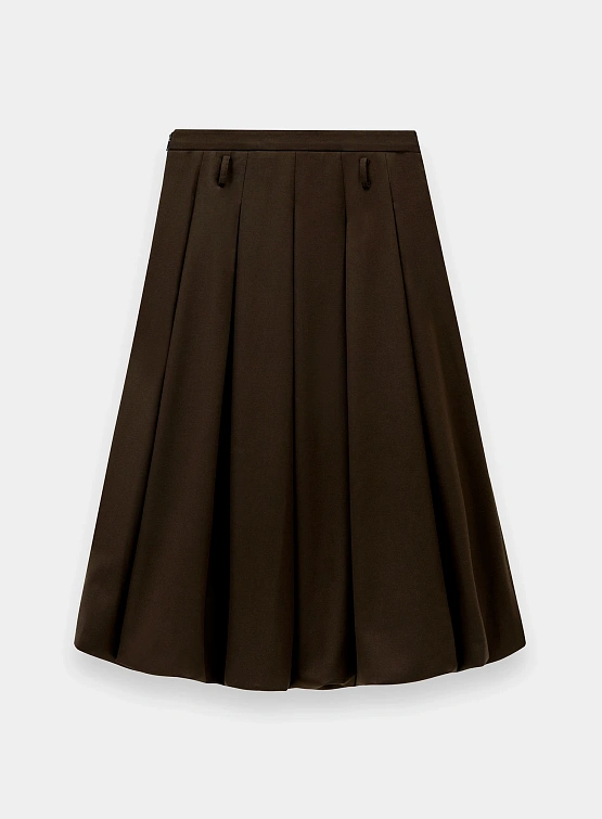 Женская юбка EPINGLER Bubble Pleats Check Brown