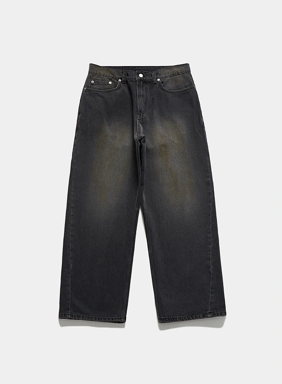 Джинсы UNAFFECTED Curved Wide Denim Black