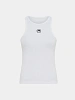 Майка Marine Serre Moon Logo Ribbed Jersey Tank Top White