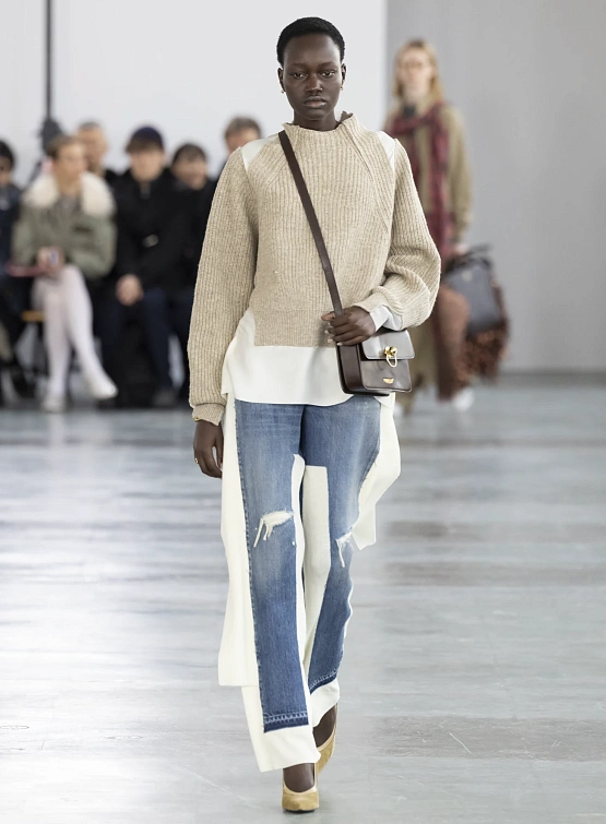 Женский свитер UNDERCOVER V-neck Ribbed Gray Beige