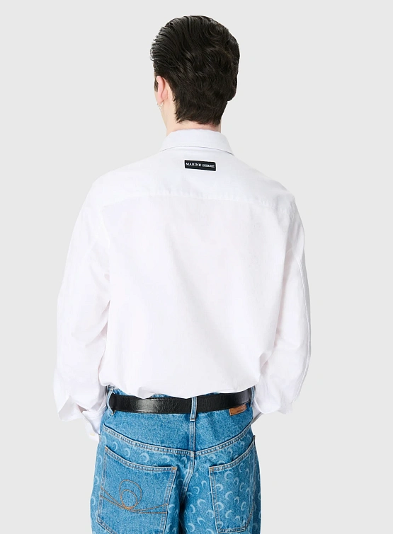 Рубашка Marine Serre Moonogram Jacquard Poplin Optical White