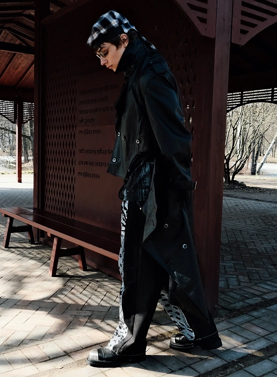 Тренч JUNTAE KIM Corset Trench Coat Black