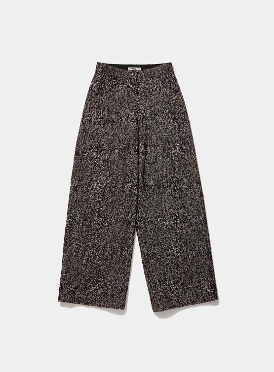 Женские брюки OPEN YY Tweed Wide-Leg Pants Brown