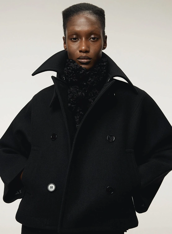 Женское полупальто Recto Primary Wool Short Pea Black