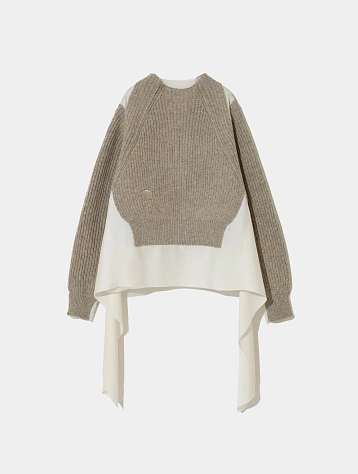 Женский свитер UNDERCOVER V-neck Ribbed Gray Beige